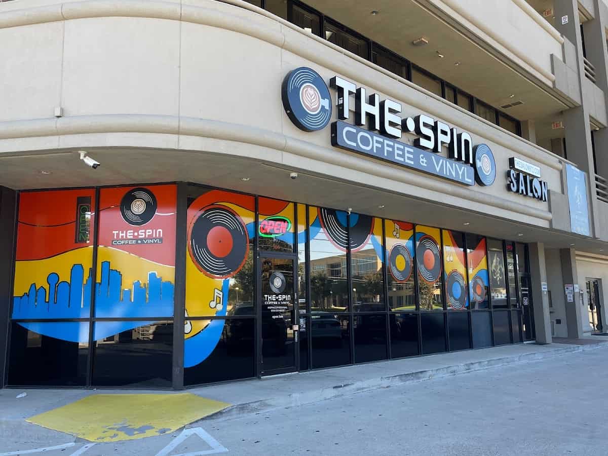 The Spin Coffee & Vinyl record store in Dallas, Texas